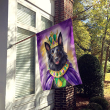 Load image into Gallery viewer, Belgian Sheepdog King of Mardi Gras House Flag
