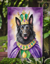 Load image into Gallery viewer, Belgian Sheepdog King of Mardi Gras Garden Flag - Vibrant Dog-Themed Yard Decor by Caroline's Treasures