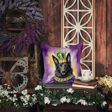 Load image into Gallery viewer, Belgian Sheepdog King of Mardi Gras Throw Pillow