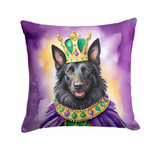 Load image into Gallery viewer, Belgian Sheepdog King of Mardi Gras Throw Pillow