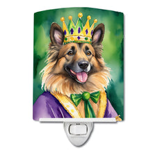Load image into Gallery viewer, Belgian Tervuren King of Mardi Gras Ceramic Night Light
