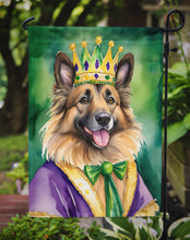 Load image into Gallery viewer, Belgian Tervuren King of Mardi Gras Garden Flag - Vibrant Dog-Themed Yard Decor by Caroline's Treasures