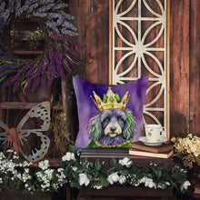 Load image into Gallery viewer, Bergamasco Sheepdog King of Mardi Gras Throw Pillow