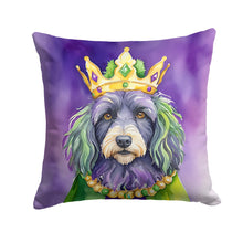 Load image into Gallery viewer, Bergamasco Sheepdog King of Mardi Gras Throw Pillow
