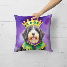 Load image into Gallery viewer, Bernedoodle King of Mardi Gras Throw Pillow