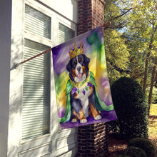 Load image into Gallery viewer, Bernese Mountain Dog King of Mardi Gras House Flag