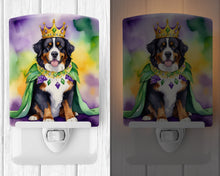 Load image into Gallery viewer, Bernese Mountain Dog King of Mardi Gras Ceramic Night Light