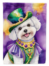 Load image into Gallery viewer, Bichon Frise King of Mardi Gras House Flag