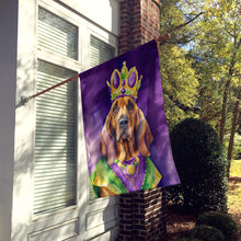 Load image into Gallery viewer, Bloodhound King of Mardi Gras House Flag