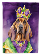 Load image into Gallery viewer, Bloodhound King of Mardi Gras House Flag