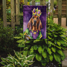 Load image into Gallery viewer, Bloodhound King of Mardi Gras Garden Flag - Vibrant Dog-Themed Yard Decor by Caroline's Treasures