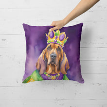 Load image into Gallery viewer, Bloodhound King of Mardi Gras Throw Pillow