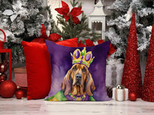 Load image into Gallery viewer, Bloodhound King of Mardi Gras Throw Pillow