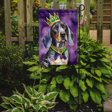 Load image into Gallery viewer, Bluetick Coonhound King of Mardi Gras Garden Flag - Vibrant Dog-Themed Yard Decor by Caroline's Treasures