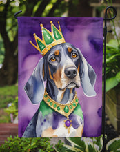 Load image into Gallery viewer, Bluetick Coonhound King of Mardi Gras Garden Flag - Vibrant Dog-Themed Yard Decor by Caroline's Treasures