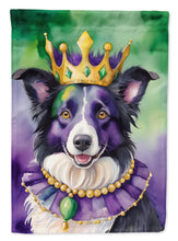 Load image into Gallery viewer, Border Collie King of Mardi Gras House Flag