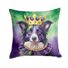 Load image into Gallery viewer, Border Collie King of Mardi Gras Throw Pillow