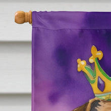 Load image into Gallery viewer, Border Terrier King of Mardi Gras House Flag