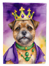 Load image into Gallery viewer, Border Terrier King of Mardi Gras House Flag