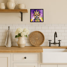Load image into Gallery viewer, Border Terrier King of Mardi Gras Framed Metal Print