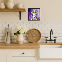 Load image into Gallery viewer, Borzoi King of Mardi Gras Framed Metal Print