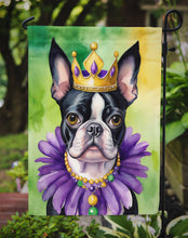 Load image into Gallery viewer, Boston Terrier King of Mardi Gras Garden Flag - Vibrant Dog-Themed Yard Decor by Caroline's Treasures