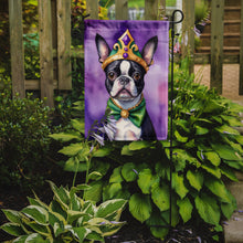 Load image into Gallery viewer, Boston Terrier King of Mardi Gras Garden Flag - Vibrant Dog-Themed Yard Decor by Caroline's Treasures