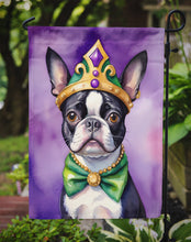 Load image into Gallery viewer, Boston Terrier King of Mardi Gras Garden Flag - Vibrant Dog-Themed Yard Decor by Caroline's Treasures