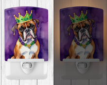 Load image into Gallery viewer, Boxer King of Mardi Gras Ceramic Night Light