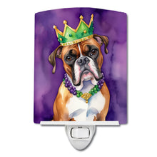 Load image into Gallery viewer, Boxer King of Mardi Gras Ceramic Night Light