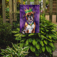 Load image into Gallery viewer, Boxer King of Mardi Gras Garden Flag - Vibrant Dog-Themed Yard Decor by Caroline's Treasures