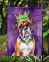 Load image into Gallery viewer, Boxer King of Mardi Gras Garden Flag - Vibrant Dog-Themed Yard Decor by Caroline's Treasures