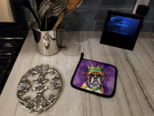 Load image into Gallery viewer, Boxer King of Mardi Gras Pot Holders - Set of 2 Decorative Kitchen Helpers | Made in the USA