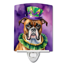 Load image into Gallery viewer, Boxer King of Mardi Gras Ceramic Night Light