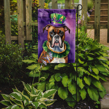 Load image into Gallery viewer, Boxer King of Mardi Gras Garden Flag - Vibrant Dog-Themed Yard Decor by Caroline's Treasures