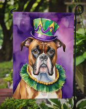 Load image into Gallery viewer, Boxer King of Mardi Gras Garden Flag - Vibrant Dog-Themed Yard Decor by Caroline's Treasures