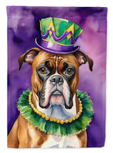 Load image into Gallery viewer, Boxer King of Mardi Gras Garden Flag - Vibrant Dog-Themed Yard Decor by Caroline's Treasures