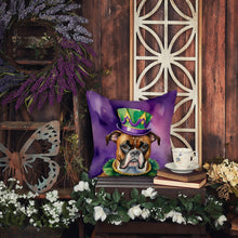 Load image into Gallery viewer, Boxer King of Mardi Gras Throw Pillow - 14x14 Decorative Pillow – Art for Your Home &amp; Patio