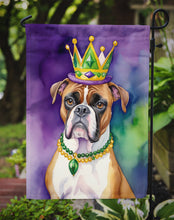 Load image into Gallery viewer, Boxer King of Mardi Gras Garden Flag - Vibrant Dog-Themed Yard Decor by Caroline's Treasures