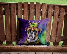 Load image into Gallery viewer, Boxer King of Mardi Gras Throw Pillow - 14x14 Decorative Pillow – Art for Your Home &amp; Patio