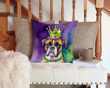 Load image into Gallery viewer, Boxer King of Mardi Gras Throw Pillow - 14x14 Decorative Pillow – Art for Your Home &amp; Patio