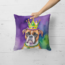 Load image into Gallery viewer, Boxer King of Mardi Gras Throw Pillow