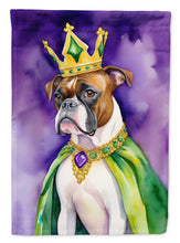 Load image into Gallery viewer, Boxer King of Mardi Gras Garden Flag - Vibrant Dog-Themed Yard Decor by Caroline's Treasures