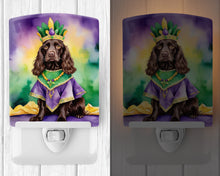 Load image into Gallery viewer, Boykin Spaniel King of Mardi Gras Ceramic Night Light