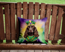 Load image into Gallery viewer, Boykin Spaniel King of Mardi Gras Throw Pillow - 14x14 Decorative Pillow – Art for Your Home &amp; Patio