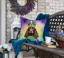 Load image into Gallery viewer, Boykin Spaniel King of Mardi Gras Throw Pillow