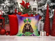 Load image into Gallery viewer, Boykin Spaniel King of Mardi Gras Throw Pillow