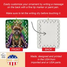 Load image into Gallery viewer, Brussels Griffon King of Mardi Gras Porcelain Ornament