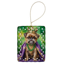 Load image into Gallery viewer, Brussels Griffon King of Mardi Gras Porcelain Ornament