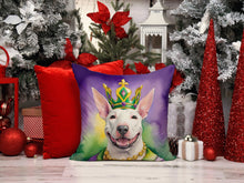Load image into Gallery viewer, Bull Terrier King of Mardi Gras Throw Pillow